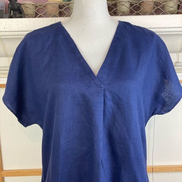 John Lewis & Partners UK V neck linen maxi dress with pockets! - Picture 2 of 12